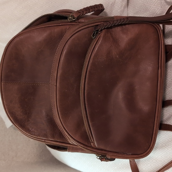 Tommy Bahama Leather Backpack - Picture 1 of 5